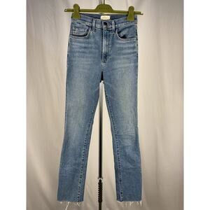 Favorite Daughter 'The Valentina' Blue Cotton Tower Super High Rise Cigarette